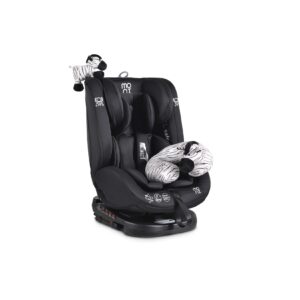 Moni Kindersitz Serengeti 0-36 kg Gruppe 0/1/2/3 Isofix Nackenkissen Plüschtier schwarz