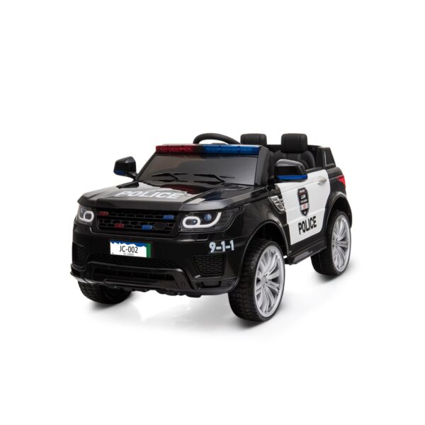 Moni Kinder Elektroauto Squad JC002 Musikfunktion 2 Motoren Gurt Sirenenleuchten schwarz