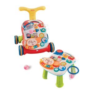 Kikkaboo Laufwagen 2 in 1 Grow Spieltisch Motorikspielcenter Musik Lichtfunktion rot