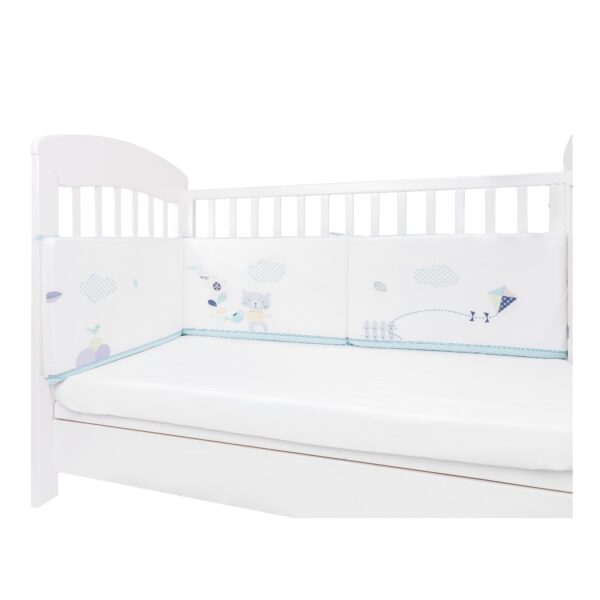 Kikkaboo Nestchen my Home Babybett 140 x 70 cm Bettumrandung 210 cm Baumwolle weiß