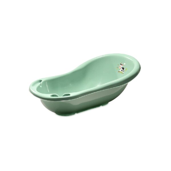 Lorelli Babybadewanne Hippo Ablagefächer 84 cm lang ergonomische Form ab Geburt dunkelgrün