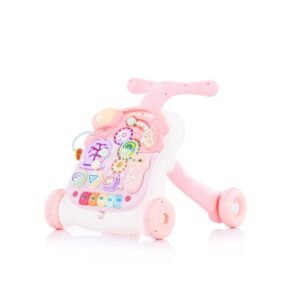 Chipolino Lauflernwagen 2 in 1 Multi Spieltisch Motorikspielcenter Musik Telefon rosa