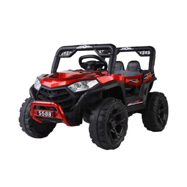 Kikkaboo Kinder Elektroauto Buggy Desert Fernbedienung Vierradfederung MP3 Licht rot