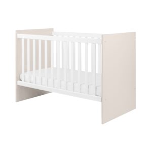 Kikkaboo Babybett Ayla 120 x 60 cm Gitterbett 3 Ebenen einstellbar Seitengitter beige