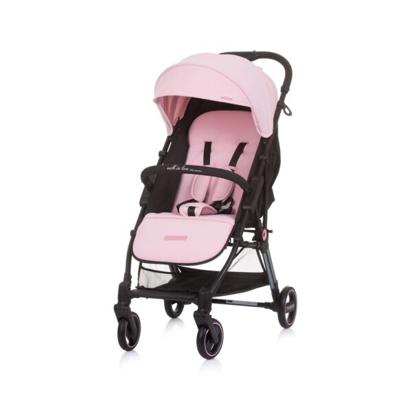 Chipolino Kinderwagen Move on 6 kg klappbar gefederte Vorderräder verstellbar rosa