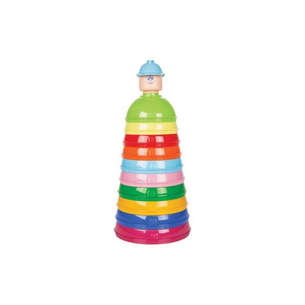 Pilsan Stapelturm 03264 Stapelpyramide 10-teilig bunte Becher