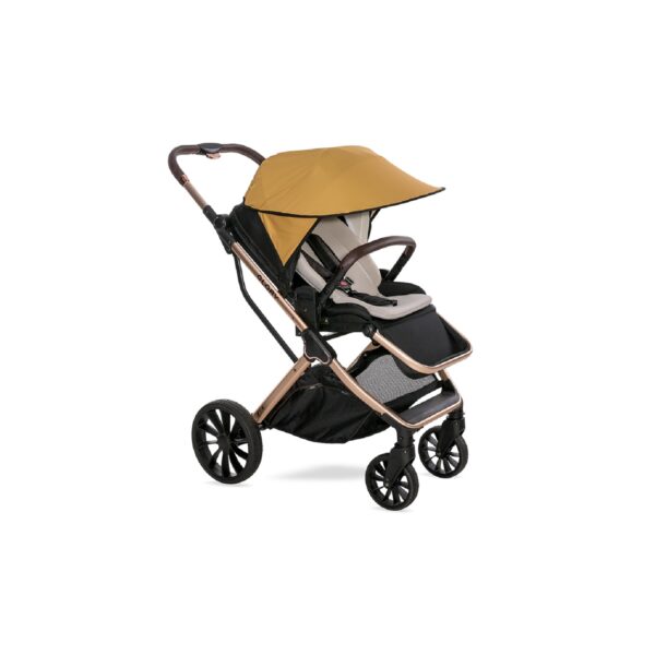 Lorelli Kinderwagen Sonnenschutz Universal UV-Schutz Schutz vor Sonne Staub Wind gelb