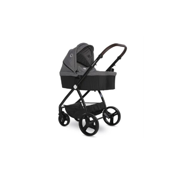 Lorelli Kombikinderwagen Infinity 3 in 1 Babyschale Babywanne Sportsitz bis 22kg grau schwarz