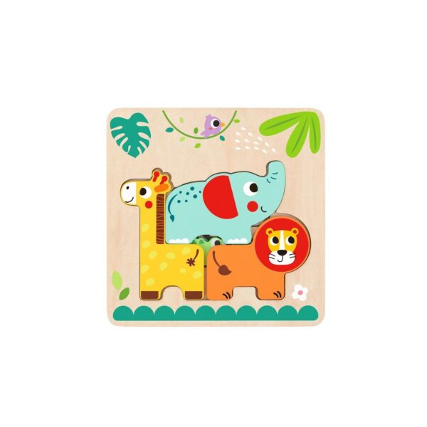 Tooky Toy Kinder Puzzle Holz 7-teilig Sortierspiel