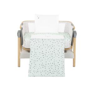 Kikkaboo Babybettwäsche Set Bear with me 3-teilig Decke 85 x 55 Kissen 45 x 35 grün