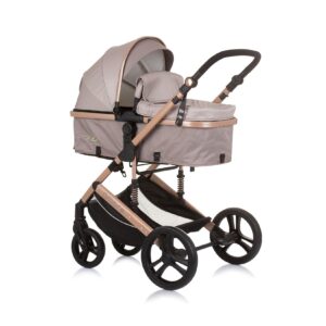 Chipolino Kinderwagen 2 in 1 Amore Getränkehalter Wickeltasche Fußabdeckung Korb beige