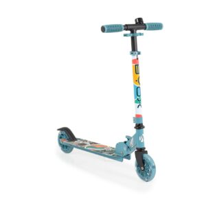 Byox Kinderroller Miracle faltbar LED-PU-Räder ABEC-7 Klingel Höhe einstellbar blau