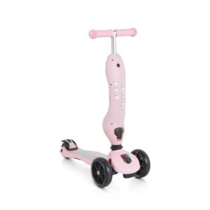 Byox Kinderroller Skiddy 2 in 1 Laufrad Lenkerhöhe verstellbar Hinterradbremse rosa