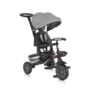 Byox Tricycle Explore 3 in 1 Dreirad umkehrbarer Sitz Schiebegriff Körbe Pedale hellgrau