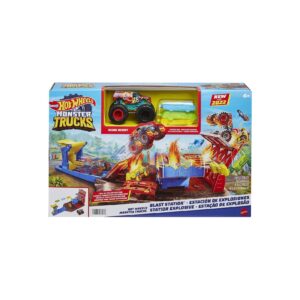 Mattel HFB12 - Hot Wheels - Monster Trucks - Blast Station inkl. Fahrzeug