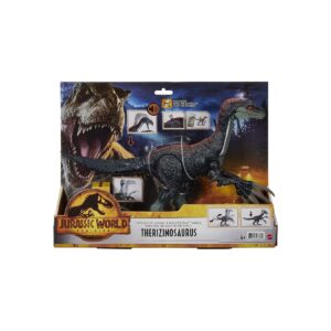 Mattel GWD65 - Jurassic World - Sound Slashin' Slasher - Therizinosaurus Dino mit Geräuschen