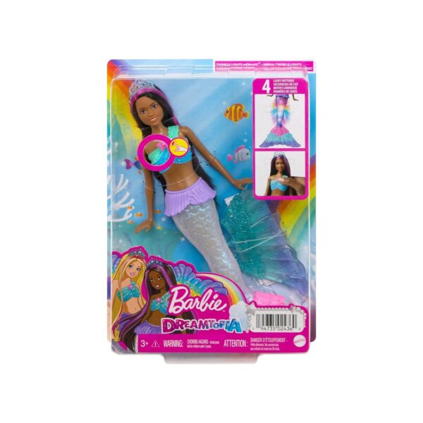 Mattel HDJ37 - Barbie - Dreamtopia - Brooklyn Zauerlicht Meerjungfrau