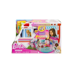 Mattel HKT79 - Barbie - You can be anything - 2 in 1 Krankenwagen und Klinik (ohne Puppe)