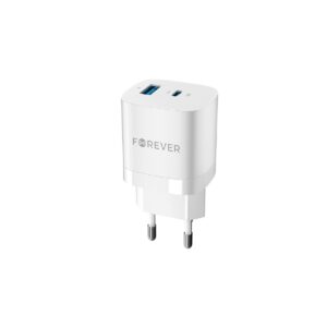 Forever TC-05 GaN PD QC Netzladegerät 1x USB-C 1x USB 33W Handy-Ladege