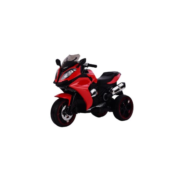 Kinder Dreirädriges Motorrad 2 Motoren Power Display 6V7AH Rot