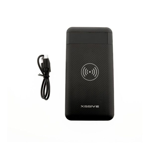 Powerbank kabellos Ladegerät 10000 mAh für Smartphone 3 Input 2 Output