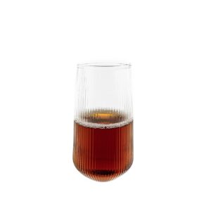 Glas Set Stripe Riffel Longdrink-Glas