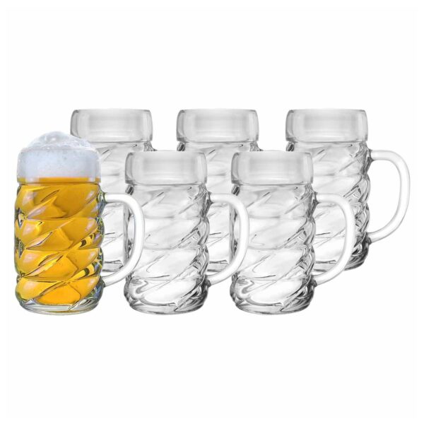 Stölzle Lausitz Maßkrüge Diamond 1000 ml 6er Set