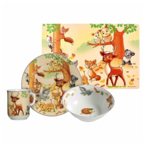 Ritzenhoff & Breker Kindergeschirr mit Platzset Waldtiere 4er Set