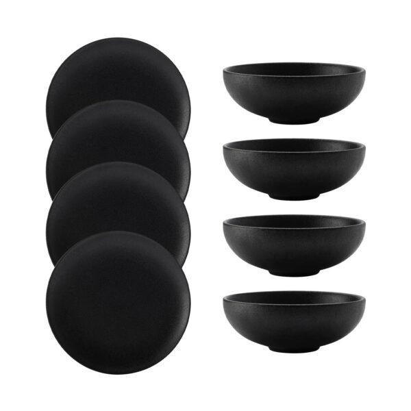 Maxwell & Williams Dinner-Set Caviar Black 8er Set