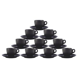 Maxwell & Williams Espressotassen mit Untertassen Caviar Black 80 ml 10er Set