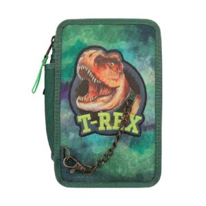 Depesche 3-Fach Federtasche T-Rex Dino World 20 x 13 cm