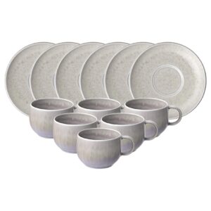 like. by Villeroy & Boch Espressotassen mit Untertassen Perlemor Sand 60 ml 6er Set