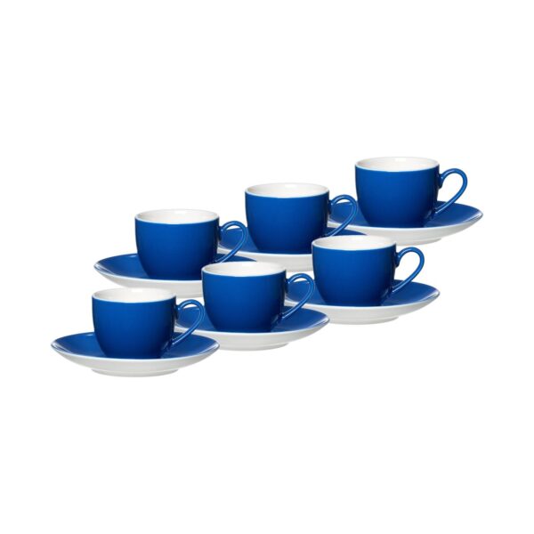 Ritzenhoff & Breker Espressotassen und -untertassen Doppio 80 ml 6er Set