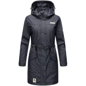 NAVAHOO Damen Outdoorjacke modischer Outdoor Regenmantel Deike