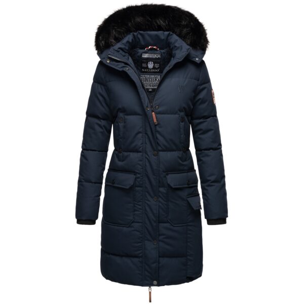 NAVAHOO Damen Warmer Wintermantel Parka inkl. Einkaufstasche und Regenschirm Cosimaa