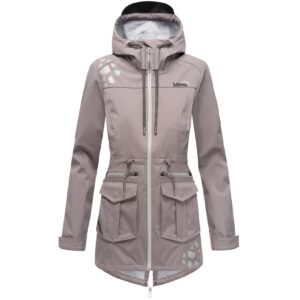 MARIKOO Damen Softshelljacke Outdoor Funktionsjacke aus Wasserabweisendem Obermaterial Ulissaa