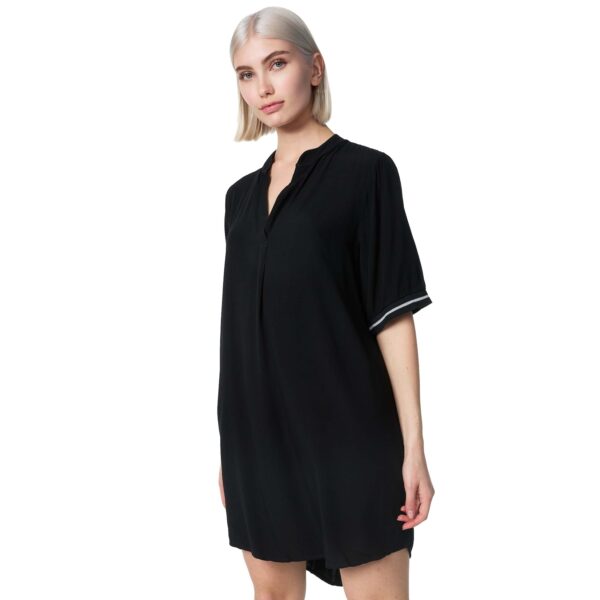 PM SELECTED Damen Longbluse Leichtes Longshirt Bluse mit Bündchen & Galonstreifen in Einheitsgröße PM23