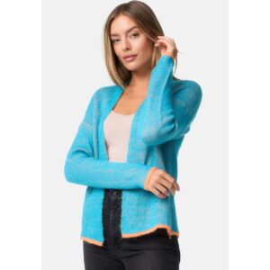 PM SELECTED Damen Auffallende Strickjacke Cardigan in Kontrastfarben in Einheitsgröße PM75