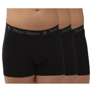 Paolo Renzo® Hipster Boxershorts 12 Stück - Größe XL - Schwarz