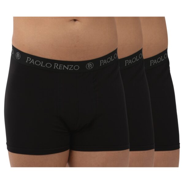 Paolo Renzo® Hipster Boxershorts 12 Stück - Größe M - Schwarz