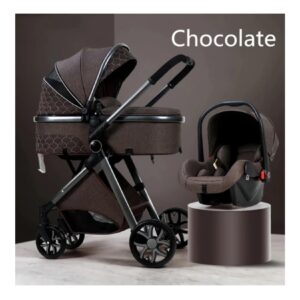 TPFLiving Kombi-Kinderwagen 3in1 Set - Modell 1 Stoff - Rosa