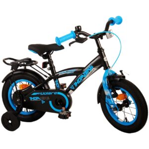 TPFSports Thombike Kinderfahrrad - Jungen - 12 Zoll - 2 Handbremsen - Schwarz/Rot