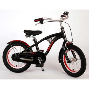 TPFSports Miracle Cruiser Kinderfahrrad - Jungen - 14 Zoll - Rücktritt + Handbremse - Mattschwarz