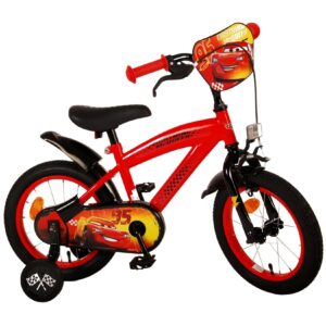 TPFSports Disney Cars Kinderfahrrad - Jungen - 14 Zoll - Rücktritt + Handbremse - Rot