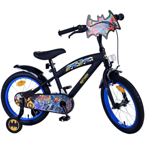 TPFSports DC Batman Kinderfahrrad - Jungen - 16 Zoll - Rücktritt + Handbremse - Schwarz