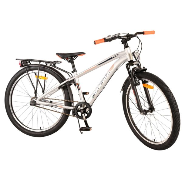 TPFSports Cross Kinderfahrrad - Jungen - Rücktritt + Handbremse - 3 Gänge - 24 Zoll - Silber