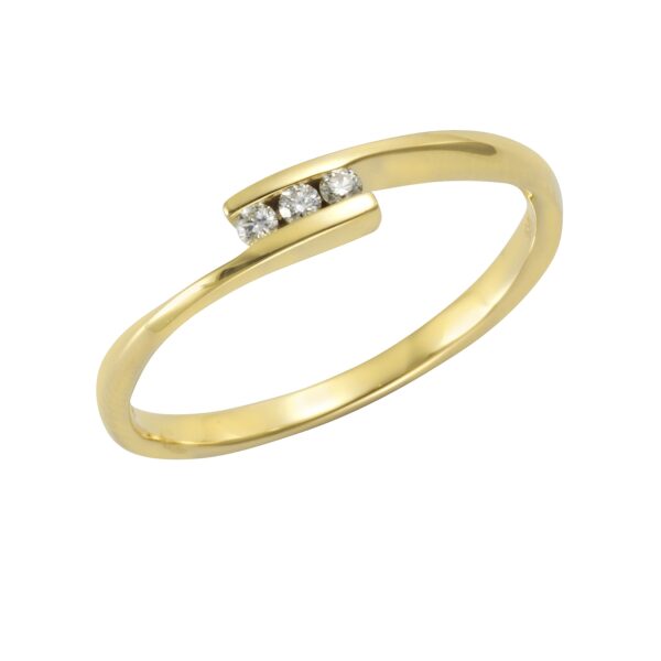 Orolino Ring 585 Gold 3x Brillant zus. 0