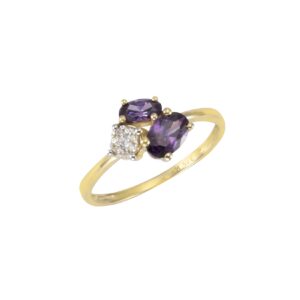 Fascination by Ellen K. Ring Gold 375 Amethyst + Zirkonia