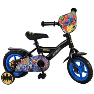 Kinderfahrrad Batman Fahrrad für Jungen 10 Zoll Kinderrad in Schwarz