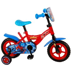 Kinderfahrrad Spider-Man für Jungen 10 Zoll Kinderrad in Blau/Rot